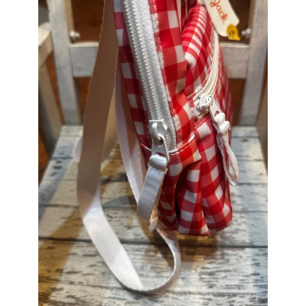 Cat & Jack Kids Mini Backpack Red White Gingham Cherry Applique Toddler Bag NWT